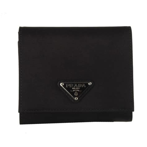 PRADA 3 Fold Wallet Nylon BLK Solid Color Men's 1M0170 